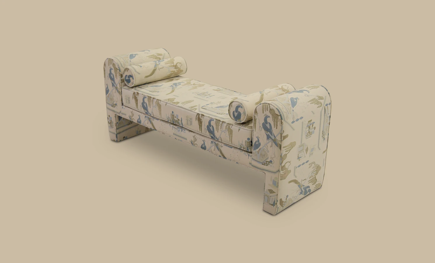 Contemporary luxury upholstered bench for entryway and dining by GOAL Furniture